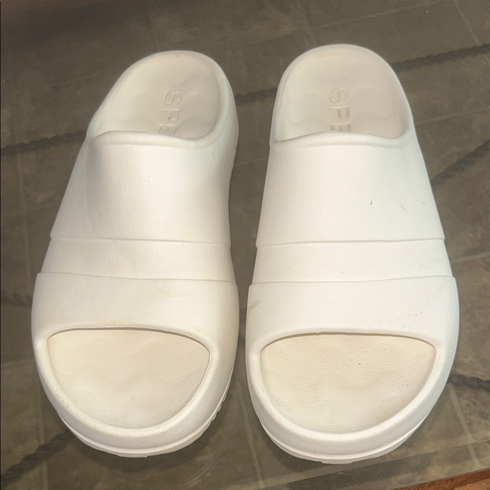 Sperry White Slide Sandals